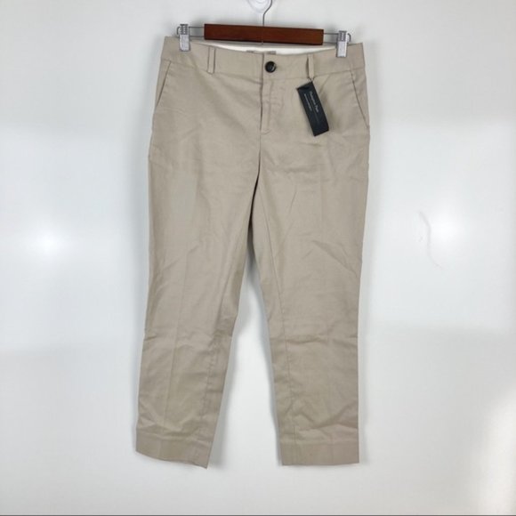 NWT Banana Republic Khaki Hampton Pants Sz 4P - Picture 8 of 10